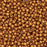 Czech Glass, Half-Drilled Round Finial Beads 2mm, Saturated Metallic Russet Orange (2.5" Tube)