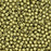 Czech Glass, Half-Drilled Round Finial Beads 2mm, Saturated Metallic Limelight (2.5" Tube)