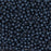 Czech Glass, Half-Drilled Round Finial Beads 2mm, Metallic Suede Dark Blue (2.5" Tube)