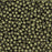Czech Glass, Half-Drilled Round Finial Beads 2mm, Metallic Suede Gold (2.5" Tube)