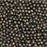 Czech Glass, Half-Drilled Round Finial Beads 2mm, Matte Metallic Leather (2.5" Tube)