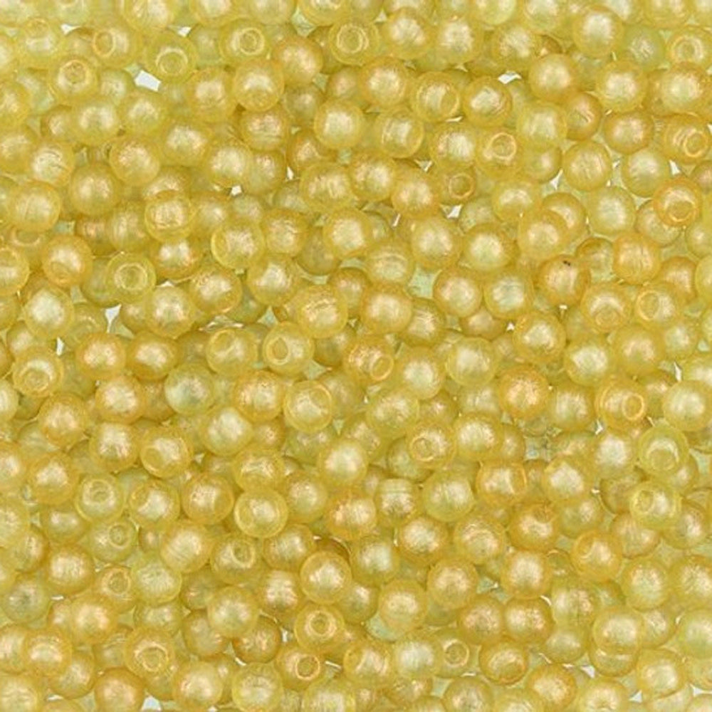 Czech Glass, Half-Drilled Round Finial Beads 2mm, Peridot Antique Shimmer (2.5" Tube)