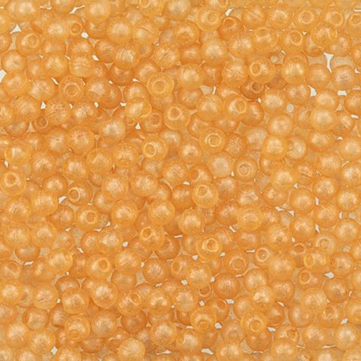 Czech Glass, Half-Drilled Round Finial Beads 2mm, Rosaline Antique Shimmer (2.5" Tube)