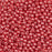 Czech Glass, Half-Drilled Round Finial Beads 2mm, Metal Luster Opaque Red (2.5" Tube)