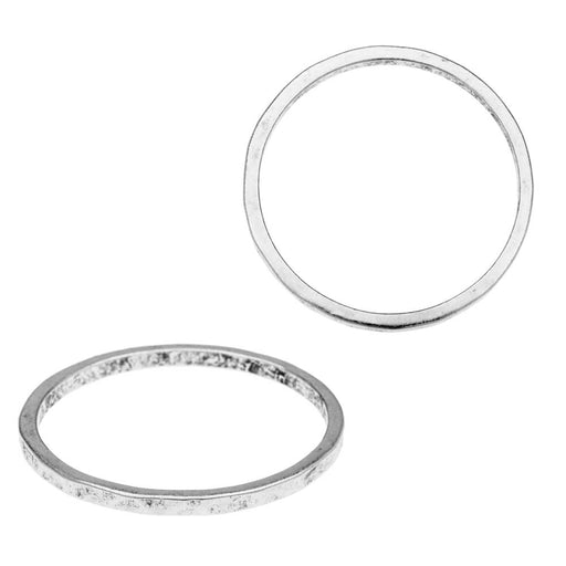 Nunn Design Ring, Hammered Thin Circle Size 7, Antiqued Silver (1 Piece)