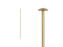 Head Pins, 2 Inches Long and 24 Gauge Thick, Gold Filled (10 Pieces)