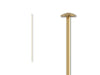 Head Pins, 2 Inches Long and 24 Gauge Thick, Gold Filled (10 Pieces)