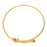 Expandable Charm Bangle Bracelet, Large 2-Ball Add a Charm, 1 Bracelet, Bright Gold