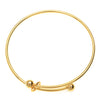Expandable Charm Bangle Bracelet, Large 2-Ball Add a Charm, 1 Bracelet, Bright Gold