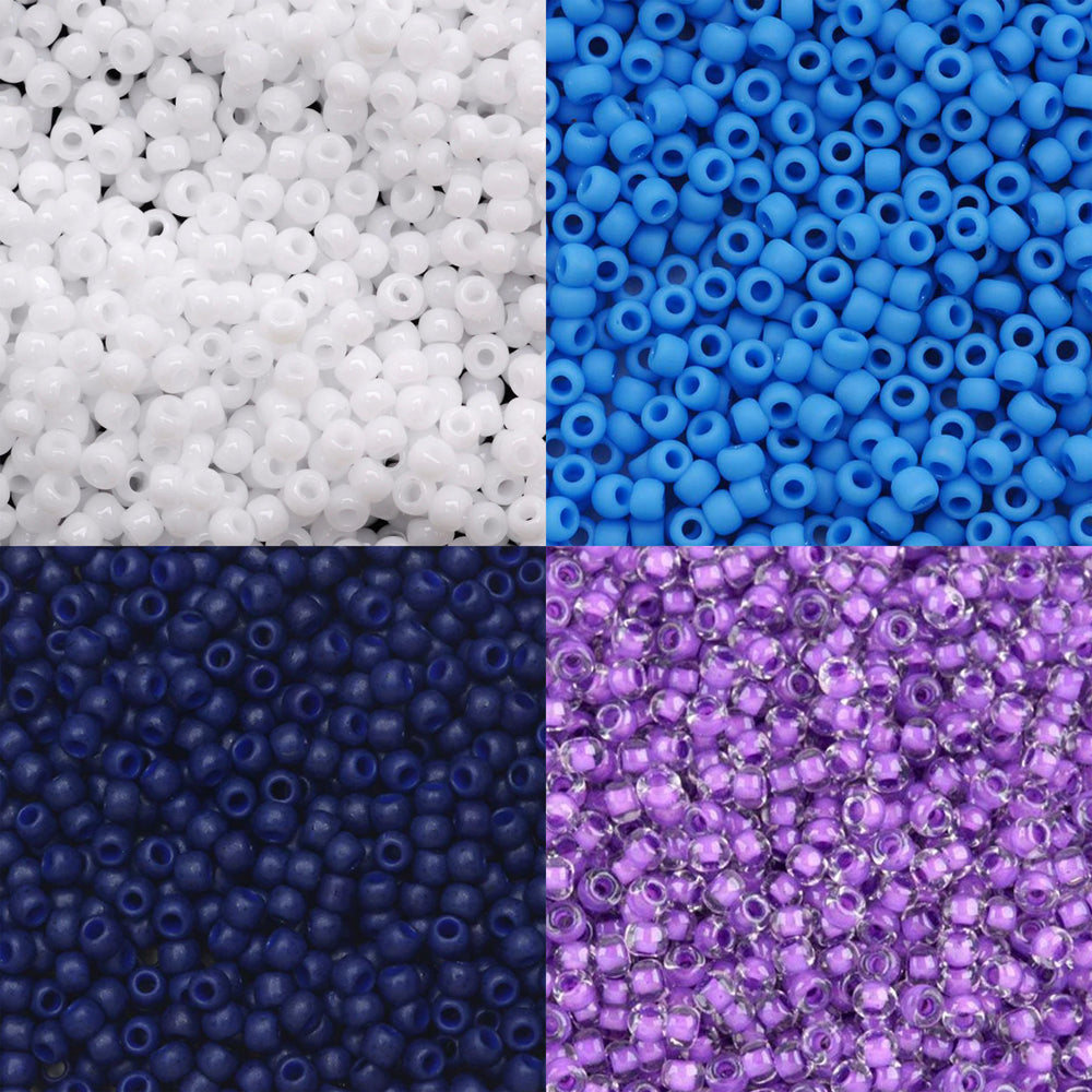 2-4mm Matte Glazed Ceramic Seed Beads - Colorful Mix