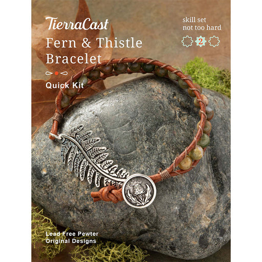Bracelet Kit, Fern and Thistle, Makes One Bracelet, By TierraCast