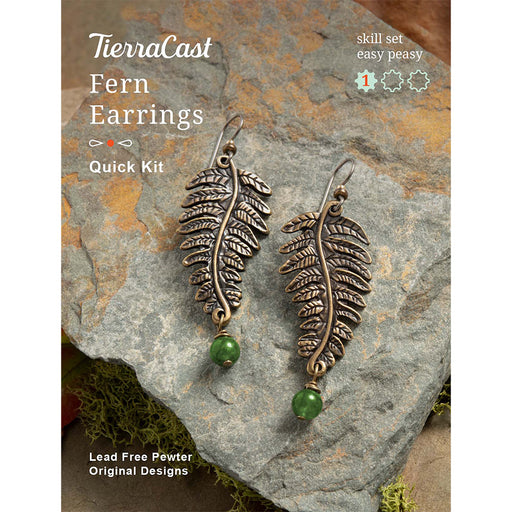 Earring Kit, Fern, Makes One Pair, By TierraCast