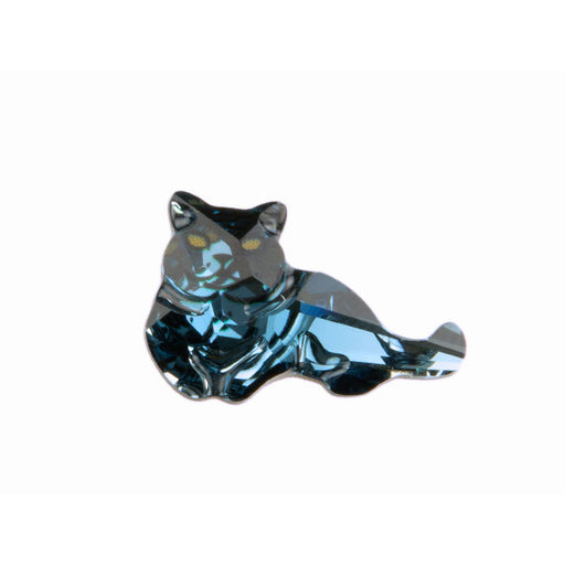 PRESTIGE Crystal, #4031 Fancy Stone British Short Hair Cat 20x14mm, Montana Blue (1 Piece)