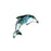 PRESTIGE Crystal, #4041 Fancy Stone Dolphin Jumping Right 24x14mm, Indian Sapphire (1 Piece)