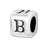 Alphabet Bead, Rounded Cube Letter "B" 5.8mm, Sterling Silver (1 Piece)