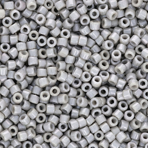 Czech Glass Matubo, 10/0 Seed Bead, Luster Opaque Gray (2.5 Inch Tube)