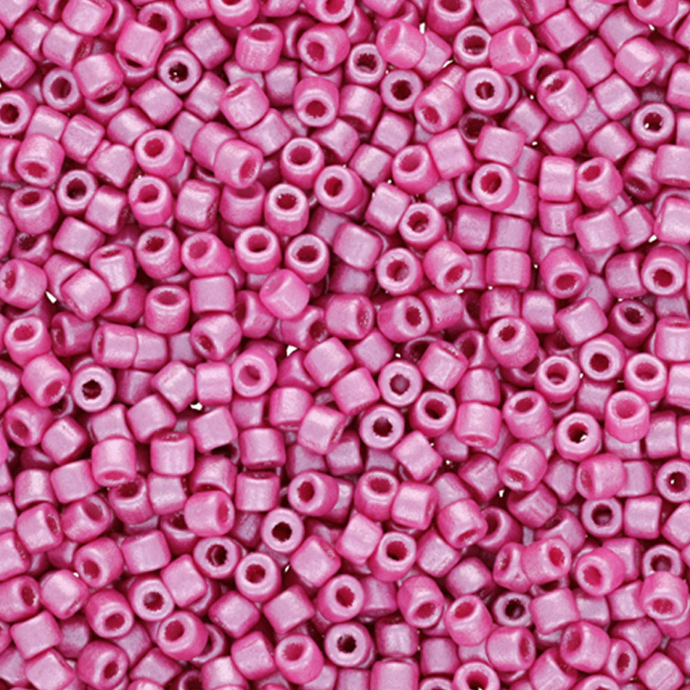Czech Glass Matubo, 10/0 Seed Bead, Pearl Shine Hot Pink (2.5 Inch Tube)