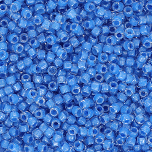 Czech Glass Matubo, 10/0 Seed Bead, Luster Blue Lined (2.5 Inch Tube)