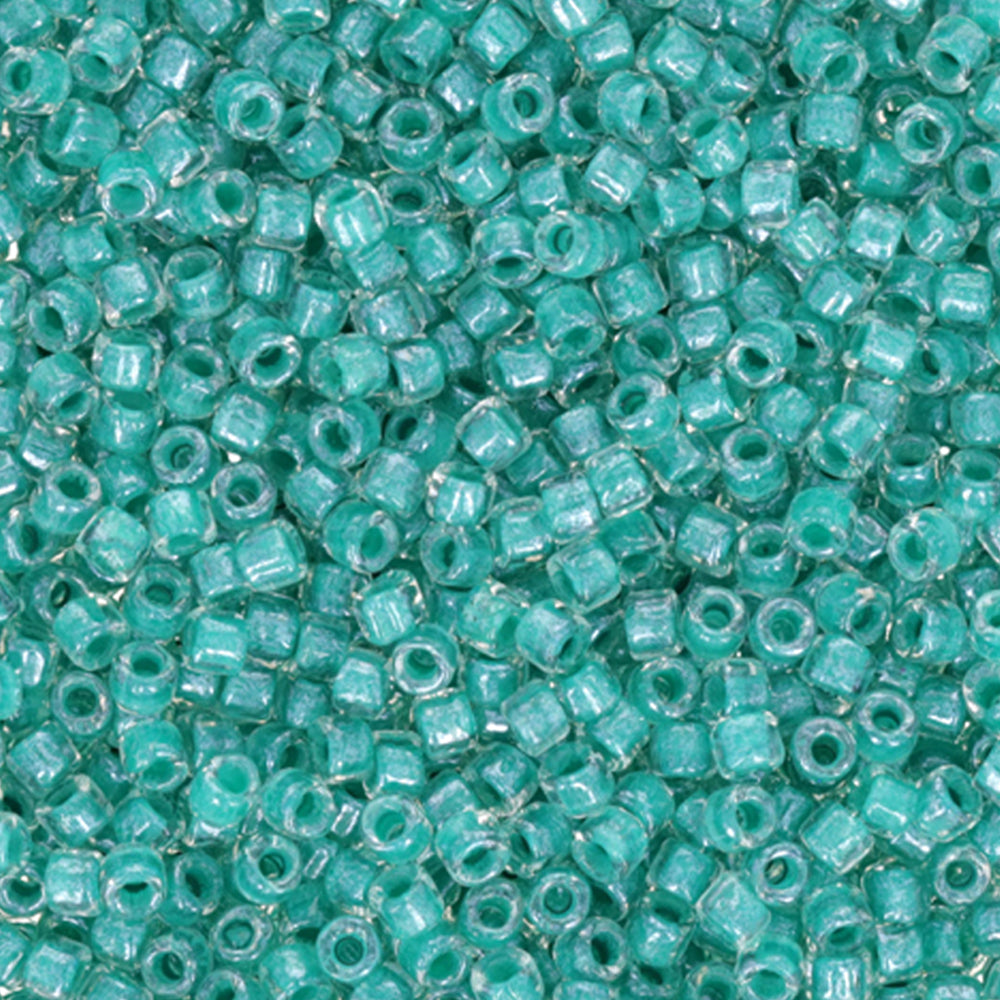 Czech Glass Matubo, 10/0 Seed Bead, Luster Green Lined (2.5 Inch Tube)