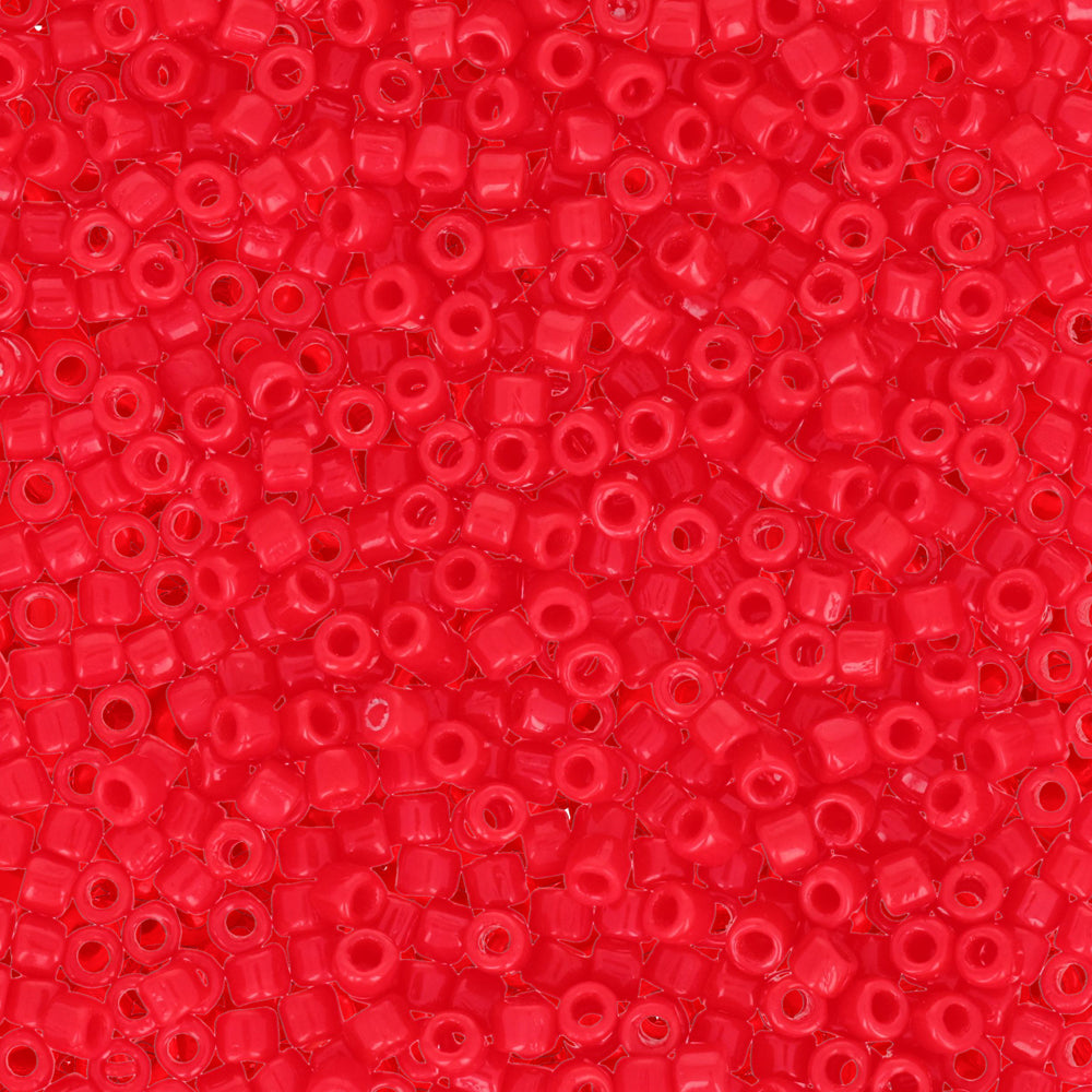 Czech Glass Matubo, 10/0 Seed Bead, Opaque Red (2.5 Inch Tube)