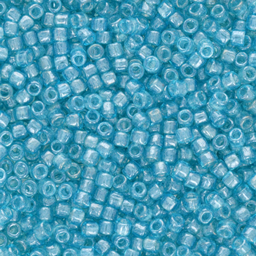 Czech Glass Matubo, 10/0 Seed Bead, Luster Aquamarine (2.5 Inch Tube)