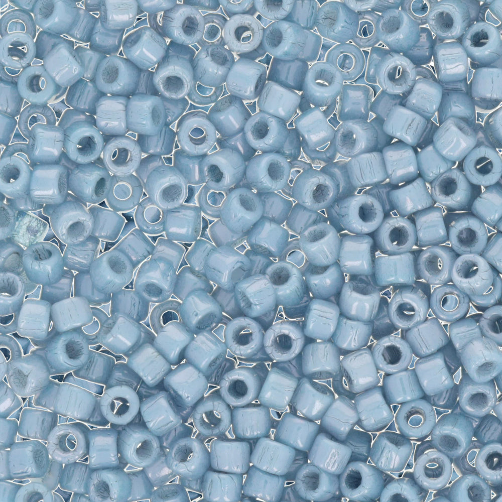 Czech Glass Matubo, 10/0 Seed Bead, Luster Opaque Blue (2.5 Inch Tube)