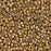 Czech Glass Matubo, 10/0 Seed Bead, Opaque Yellow Bronze Picasso (2.5 Inch Tube)