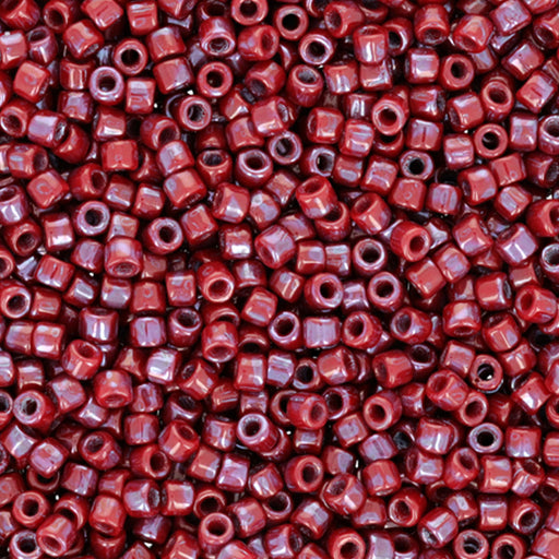 Czech Glass Matubo, 10/0 Seed Bead, Nebula Opaque Red (2.5 Inch Tube)