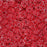 Czech Glass Matubo, 2/0 Seed Bead, Ionic Red/White (5.5 Inch Tube)