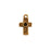Bezel Charm, Cross with Bezel for PP24 Chaton, Antiqued Gold, by Nunn Design (1 Piece)