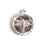Charm, Round with Dragonfly 24x20mm, Bright Silver, by Nunn Design (1 Piece)