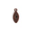 Bezel Charm, Flat Navette with Bezel for PP24 Chaton, Antiqued Copper, by Nunn Design (1 Piece)