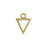 Open Back Bezel Pendant, Triangle 21x15.5mm, Antiqued Gold, by Nunn Design (1 Piece)