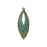 Pendant, Marquise Drop with Deco Pattern & Patina Finish 38x14mm, Natural Brass (1 Piece)