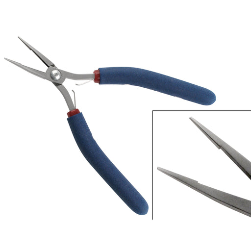Tronex Tools, #P741 Stepped Flat Nose Pliers with Ergonomic Handle, 6.5 Inches Long
