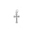 Sterling Silver Charm, Small Cross 17x8.5mm (1 Piece)