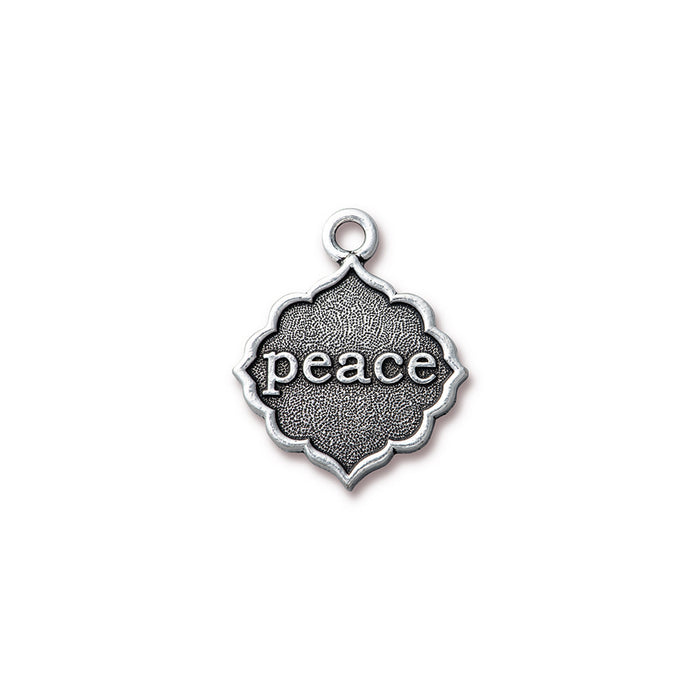 Pendant, Peace Dove 29x24mm, Antiqued Silver Plated, by TierraCast (1 Piece)