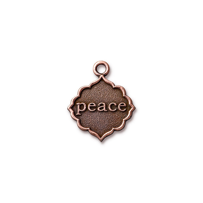 Pendant, Peace Dove 29x24mm, Antiqued Copper Plated, by TierraCast (1 Piece)