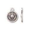 Charm, Thistle 14.5x18mm, Antiqued Silver Plated, by TierraCast (1 Piece)