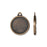 Bezel Pendant, Poppy Motif with 1 Inch Bezel, Brass Oxide, by TierraCast (1 Piece)
