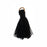 Poly Cotton Thread Pendant, 1 Inch Tassel with Gold Tone Open Jump Ring, Black (10 Pieces)