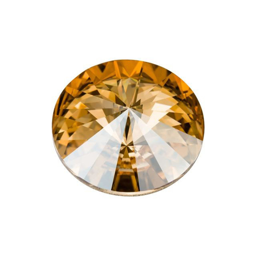 PRESTIGE Crystal, #1122 Rivoli 14mm, Crystal Golden Shadow (1 Piece)