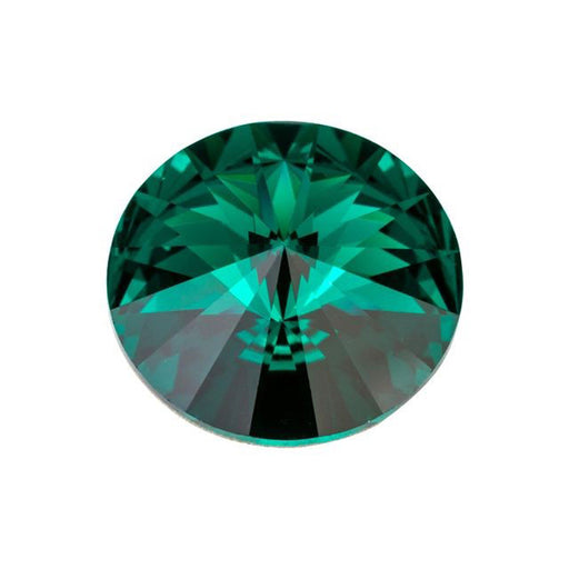 PRESTIGE Crystal, #1122 Rivoli 14mm, Emerald (1 Piece)
