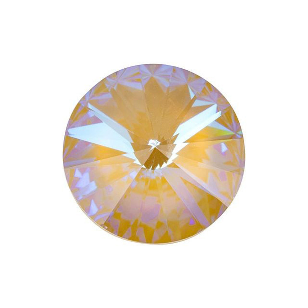 PRESTIGE Crystal, #1122 Rivoli 14mm, Crystal Ochre DeLite LacquerPRO (1 Piece)