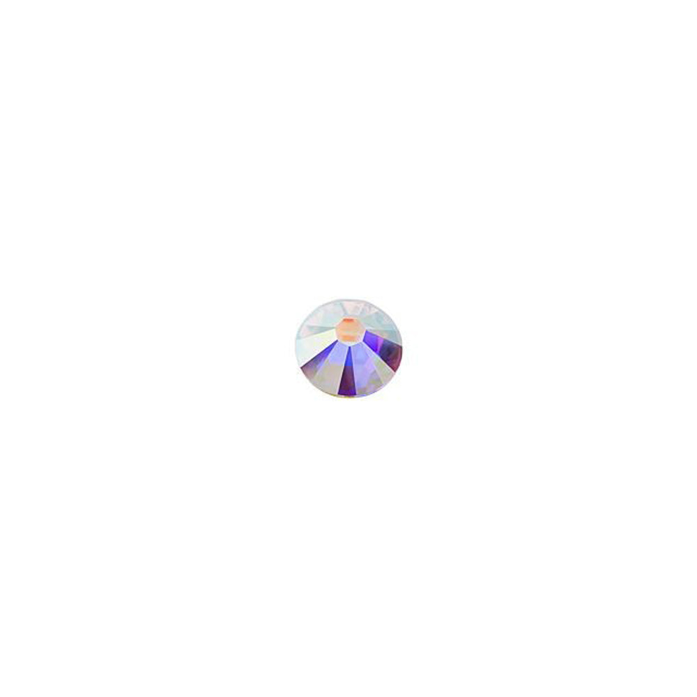 PRESTIGE Crystal, #2058 Round Flatback Rhinestone SS10, Crystal AB (1 Piece)