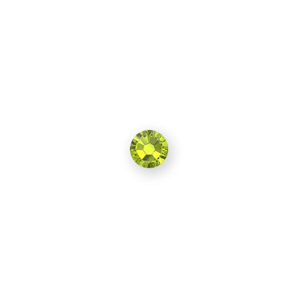 PRESTIGE Crystal, #2058 Round Flatback Rhinestone SS9, Citrus Green (1 Piece)