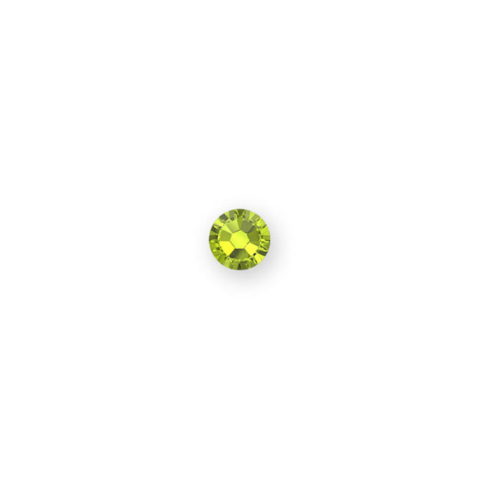 PRESTIGE Crystal, #2058 Round Flatback Rhinestone SS9, Citrus Green (1 Piece)