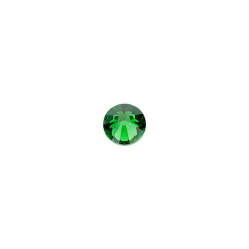 PRESTIGE Crystal, #2058 Round Flatback Rhinestone SS12, Dark Moss Green (1 Piece)