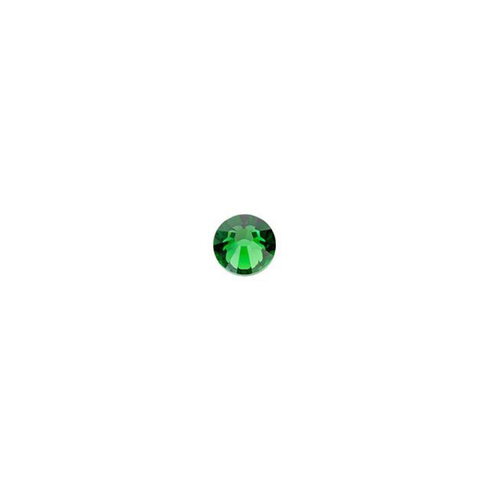 PRESTIGE Crystal, #2058 Round Flatback Rhinestone SS9, Dark Moss Green (1 Piece)