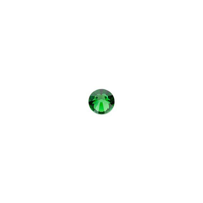 PRESTIGE Crystal, #2058 Round Flatback Rhinestone SS9, Dark Moss Green (1 Piece)